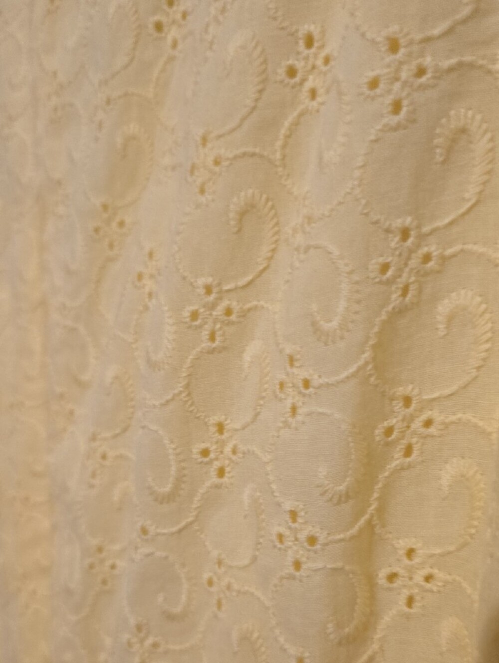 Chaps Eyelet Midi Dress โ Butter Yellow โ Like New - Picture 6 of 10